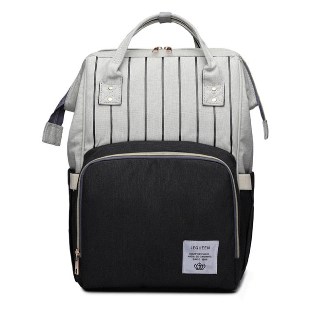 Black & White Stripes Diaper Bag Diaper Bag Backpack 