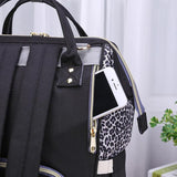 The Baby Concept Black Leopard Portable Diaper Bag