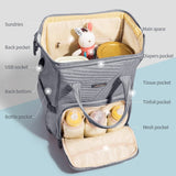 The Baby Concept Gray Waves Portable Diaper Bag