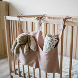 The Baby Concept Blue Cotton Crib Hanging Storage
