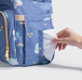 The Baby Concept Gray Unicorn Portable Diaper Bag