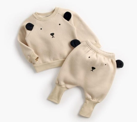 The Baby Concept Bear Pullover Sweatshirt and Pants Set