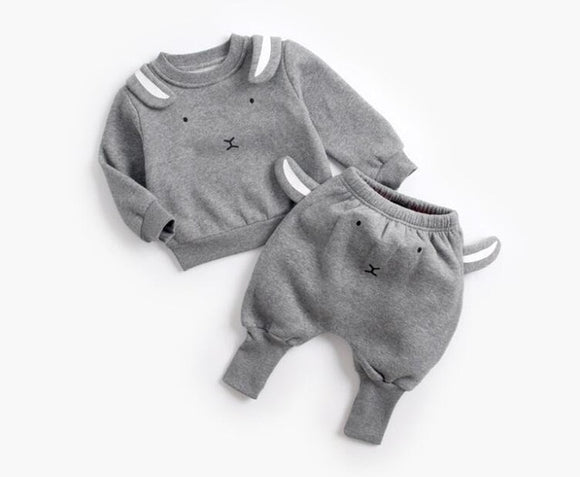The Baby Concept Rabbit Pullover Sweatshirt and Pants Set