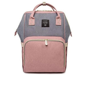 The Baby Concept Pink and Gray Portable Diaper Bag