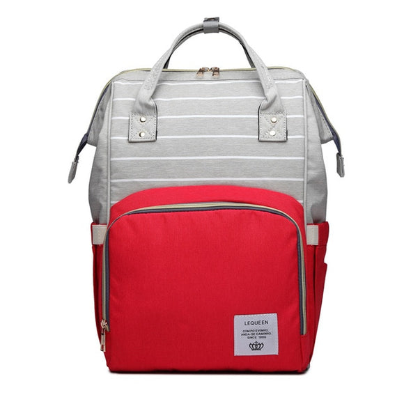 The Baby Concept Red and Stripes Portable Diaper Bag