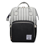 The Baby Concept Black and White Striped Portable Diaper Bag