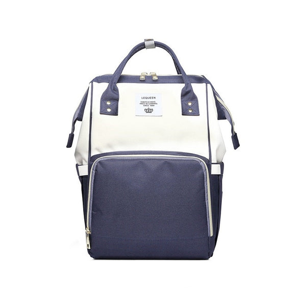 The Baby Concept White and Blue Portable Diaper Bag