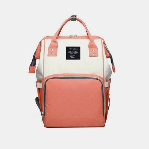 The Baby Concept Orange and Cream Portable Diaper Bag