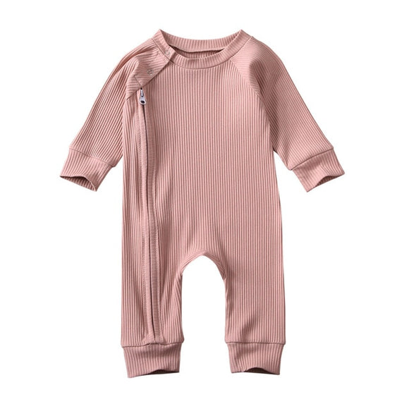 The Baby Concept Pink Cotton Zipper Onesie