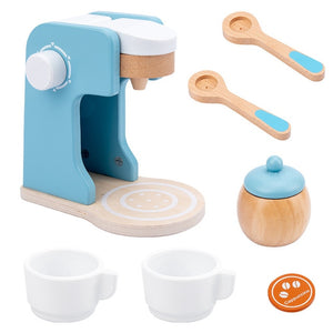 The Baby Concept Wooden Kitchen Coffee Machine Toy Set