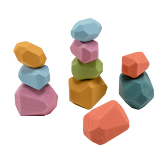 The Baby Concept Wooden Stacking Stones - 10 pieces