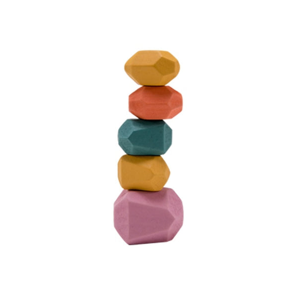 The Baby Concept Wooden Stacking Stones - 5 pieces