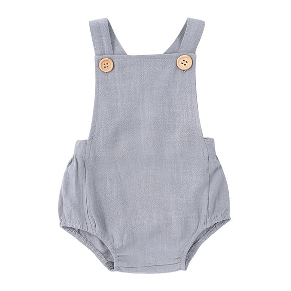The Baby Concept Gray Cotton Romper
