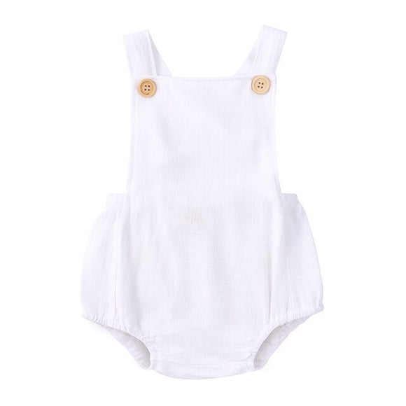 The Baby Concept White Cotton Romper