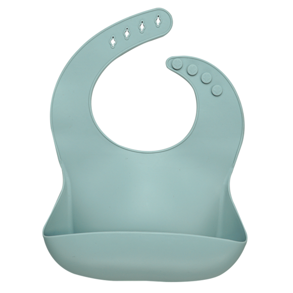 The Baby Concept Teal Silicone Baby Bib