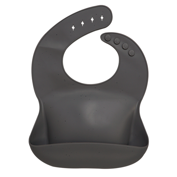 The Baby Concept Charcoal Silicone Baby Bib
