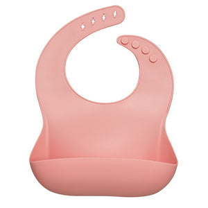 The Baby Concept Pink Silicone Baby Bib
