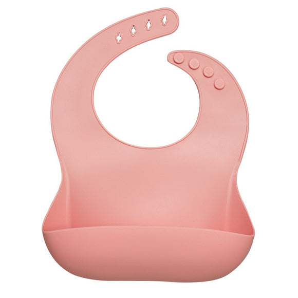 The Baby Concept Pink Silicone Baby Bib