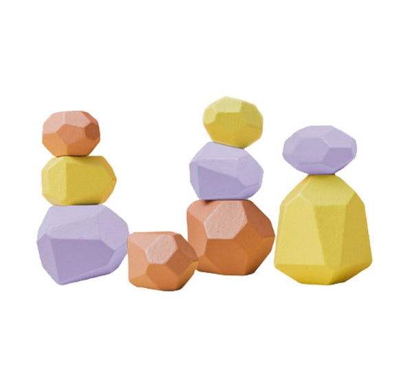 The Baby Concept Wooden Stacking Stones - 9 pieces
