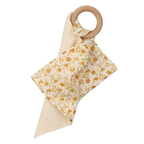 The Baby Concept Beige Floral Teether Comforter
