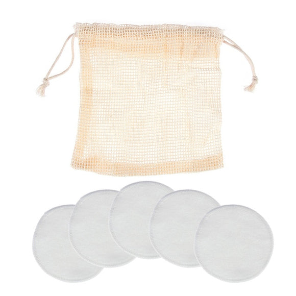 The Baby Concept Reusable Bamboo White Cotton Pads 5pcs