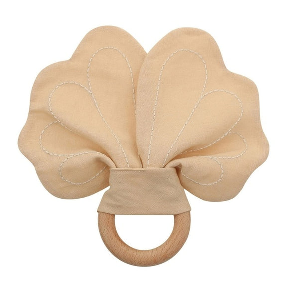 The Baby Concept Beige Flower Wooden Teether