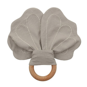 The Baby Concept Gray Flower Wooden Teether