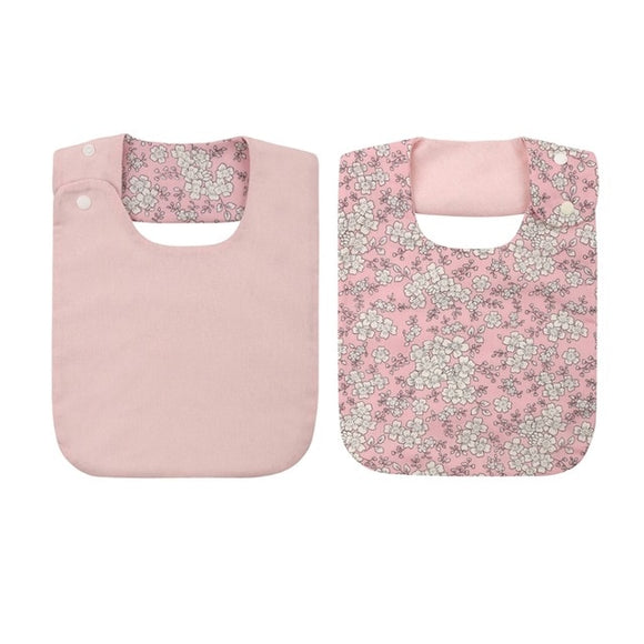 The Baby Concept Pink Floral Cotton Vintage Bib
