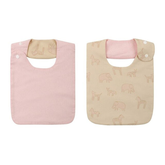 The Baby Concept Pink Safari Cotton Vintage Bib