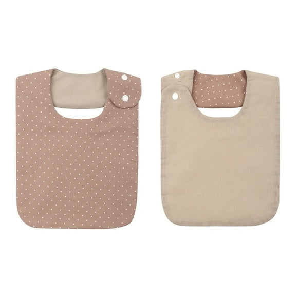The Baby Concept Cream Dotted Cotton Vintage Bib