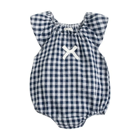 The Baby Concept Chequered Baby Girl Romper