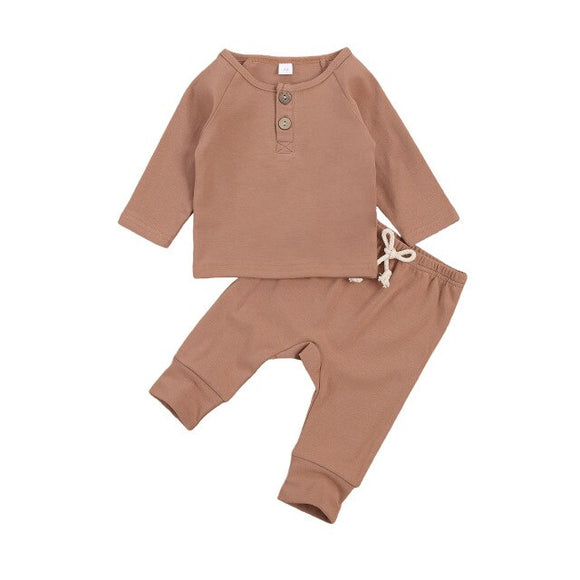 The Baby Concept Dusty Pink Long Sleeve Cotton Top and Pants